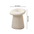 Contemporary Scandinavian Lambswool Round Vanity Stool For Bedroom
