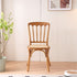 Traditional Vintage Round Rattan Solid Wood Dining Chair Backrest For Dining Room