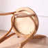 Traditional Vintage Round Rattan Woven Wooden Dining Chair Backrest For Dining Room