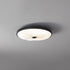 Contemporary Nordic Iron PVC Folding Fan Blade Pleat Round LED Flush Mount Ceiling Light For Living Room