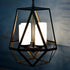 Contemporary Industrial Quadrilateral Trapezoidal Iron 3/4 Light Chandelier For Living Room