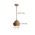 Traditional Japanese Natural Fruit Shell Design 1-Light Pendant Light For Dining Room