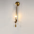 Contemporary Simplicity Hardware Ribbed Glass Column 1-Light Wall Sconce Lamp For Living Room