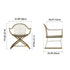 Modern Luxury Curved Frame Microfiber Leather Metal Dining Chair Backrest Armrest For Dining Room