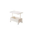 Modern Simplicity Tray Top Leather Storage Movable End Table 2-Tier For Living Room