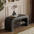 Modern Minimalist Long Rectangle Lambswool PU Leather Iron Storage Bench 1-Shelf For Entryways
