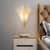 Contemporary Creative Scalloped Iron Linen 1-Light Wall Sconce Lamp For Bedroom