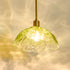 Contemporary Creative Petal Glass Design Brass 1-Light Pendant Light For Bedroom