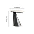 Modern Minimalist Round Marble Stainless Steel End Table 1-Tier For Living Room