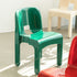 Modern Minimalist Square Plastic Chair Four Legs Backrest For Living Room