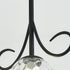 Modern Luxury Glass Ball Shade Arc Iron 1-Light Pendant Light For Living Room