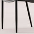 Contemporary Nordic Square Curved Upholstered Hollowed Out Leather Carbon Steel Dining Chair Backrest For Dining Room