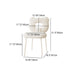 Modern Minimalist Round Bear Lambswool Fabric Metal Vanity Stool Backrest For Bedroom