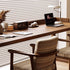 Traditional Rustic Rectangular Wood Desks Two Legs For Home Office