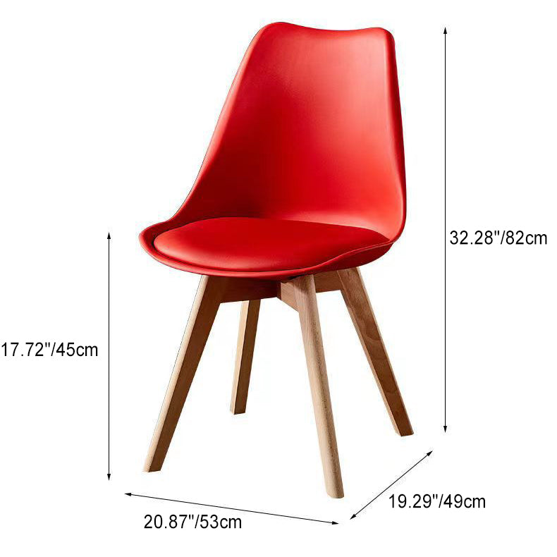 Modern Minimalist Tulip Shape PP Wood Chair Backrest For Living Room