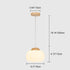 Traditional French Pastoral Kapok Acrylic Shade Wood 1-Light Pendant Light For Bedroom