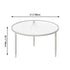 Modern Minimalist Round Glass Metal Coffee Table For Living Room