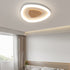 Contemporary Scandinavian Triangle Iron Wood LED Flush Mount Ceiling Light For Bedroom