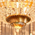 Contemporary Luxury Copper Bow Crystal Beads 6/7/9-Light Chandelier For Living Room