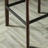 Contemporary Nordic Square Leather Iron Bar Stool Backrest Footrest For Dining Room