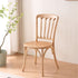 Traditional Vintage Round Rattan Solid Wood Dining Chair Backrest For Dining Room