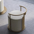 Contemporary Creative Microfiber Leather Metal Cylinder Vanity Stool For Bedroom