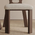 Contemporary Nordic Oval Hollowed Out Lambswool Wood Dining Chair Backrest For Dining Room