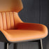 Modern Minimalist Steel Leather Dining Chair Backrest Armless For Dining Room