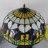 Traditional Tiffany Pastoral Rose Flower Stained Glass 2-Light Table Lamp For Bedroom