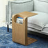 Modern Minimalist Rectangular Solid Wood End Table Storage For Living Room