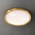 Modern Simplicity Full Copper Blue Sky Cloud Design Round Acrylic Shade LED Flush Mount Ceiling Light For Living Room