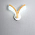 Traditional Japanese Curved Wood Acrylic LED Wall Sconce Lamp For Bedroom
