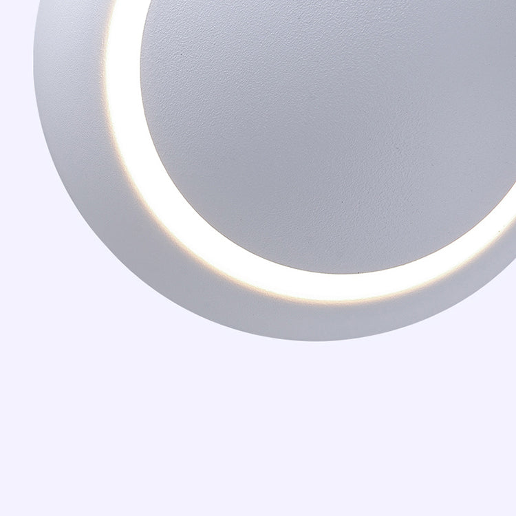 Modern Minimalist Round Rotatable Aluminum PC LED Wall Sconce Lamp For Bedroom