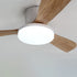 Contemporary Scandinavian Copper Wood Acrylic Fan LED Semi-Flush Mount Ceiling Fan Light For Living Room