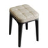 Contemporary Simplicity Square Plaid Microfiber Leather Upholstered Plastic Vanity Stool For Bedroom