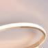Modern Minimalist Curved Line Iron Aluminum Silicone LED Semi-Flush Mount Ceiling Light For Living Room