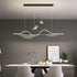 Modern Minimalist Long Butterfly Silicone Hardware Acrylic LED Island Light Chandelier For Living Room