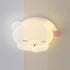 Modern Art Deco Kids Iron PE Bear LED Flush Mount Ceiling Light For Bedroom