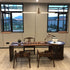 Contemporary Scandinavian Copper Brass Wood Strip LED Kitchen Island Light Chandelier For Dining Room