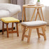 Modern Minimalist Square Cushion Solid Wood Cotton Linen Shoe Bench Low Stool For Living Room