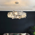 Modern Luxury Tiered Crystal Disc Round Shade Stainless Steel 8/12-Light Chandelier For Living Room