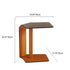 Modern Simplicity Irregular Shape Saddle Leather Carbon Steel Side Table Embedded For Living Room