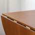 Modern Minimalist Foldable Oval Melamine Faced Board Wood Stainless Steel Dining Table For 4 Seats