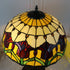 Traditional Tiffany Pastoral Rose Flower Stained Glass 2-Light Table Lamp For Bedroom