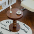 Traditional Vintage Round Beaded Wooden Coffee Table For Living Room