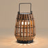 Contemporary Creative Waterproof Solar Cylinder Woven Rattan Iron LED Landscape Lighting Outdoor Light For Garden