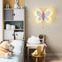 Contemporary Creative Acrylic Butterfly Design Iron LED Wall Sconce Lamp For Bedroom