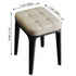 Contemporary Simplicity Square Plaid Microfiber Leather Upholstered Plastic Vanity Stool For Bedroom