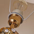 Traditional European Cylinder Hardware Crystal Fabric 1-Light Table Lamp For Bedroom