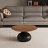 Traditional Vintage Round Orb Solid Wood Carbon Steel End Table 1-Tier For Living Room